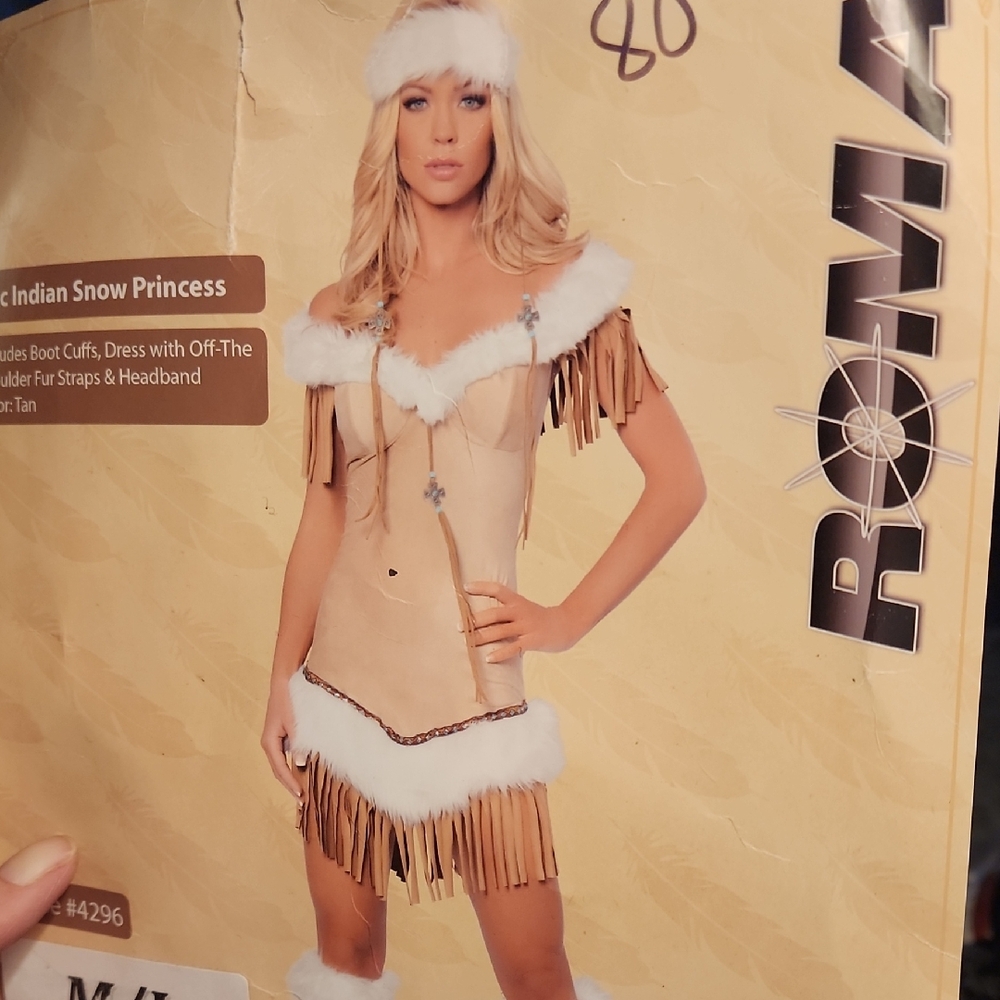 Roma Tan and White Snow Princess Costume